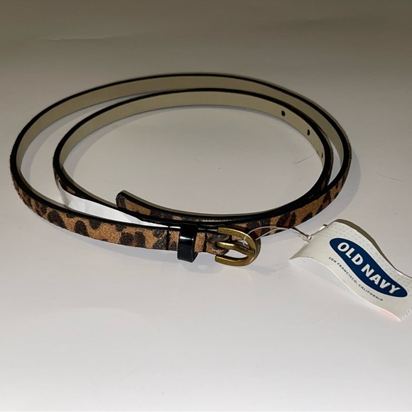 Old Navy Brown Cheetah Slim Belt NWT, Size XS/S, M/L - Picture 1 of 2